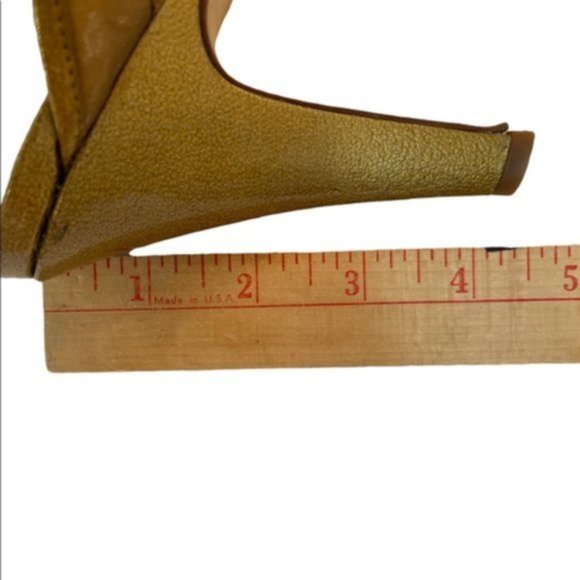 Cole Haan Tiana Bronze/Gold Patent Leather Open Toe Strappy Slingbacks Sz 9.5 - Picture 4 of 8